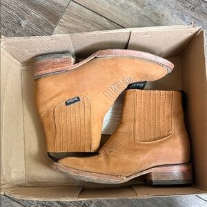 RockEm Tan Leather Western Booties
